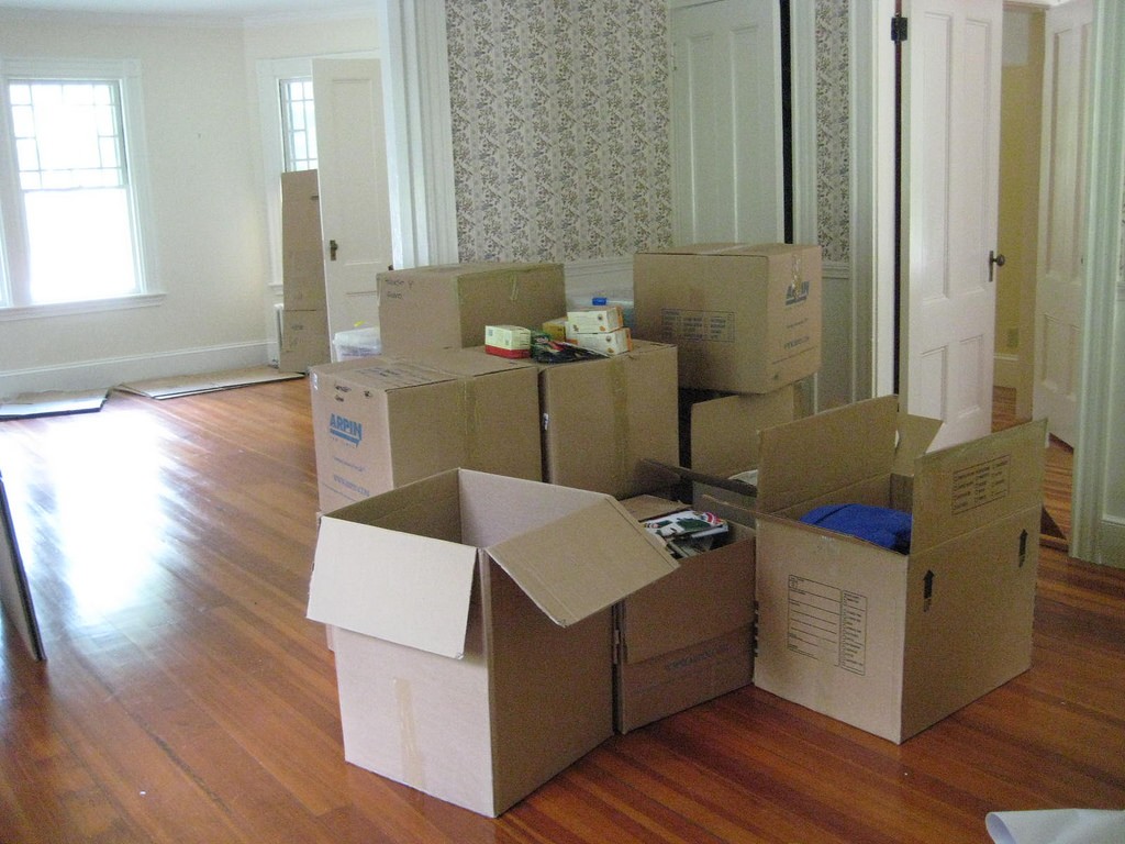 Putting everything in uniform boxes makes moving day much easier.